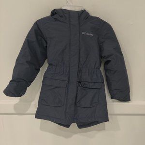 NWoT Columbia Kids Hooded Faux Fur Parka Omni-Heat Lining Blue Size S BB391